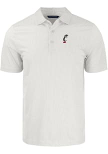Cutter and Buck Cincinnati Bearcats White Pike Symmetry Big and Tall Polo