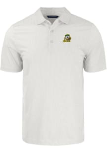 Cutter and Buck Oregon Ducks White Pike Symmetry Big and Tall Polo