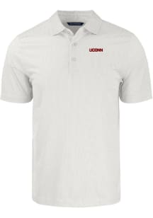 Cutter and Buck UConn Huskies White Wordmark Pike Symmetry Big and Tall Polo