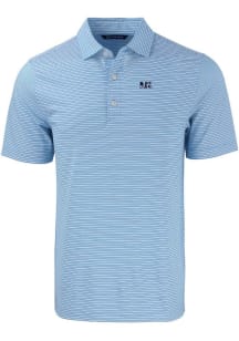 Cutter and Buck Jackson State Tigers Light Blue Forge Double Stripe Big and Tall Polo