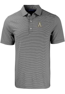 Cutter and Buck Appalachian State Mountaineers Black Forge Double Stripe Big and Tall Polo