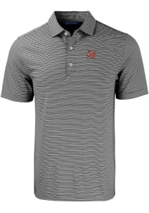 Cutter and Buck Maryland Terrapins Black Forge Double Stripe Big and Tall Polo