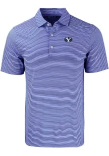 Cutter and Buck BYU Cougars Blue Forge Double Stripe Big and Tall Polo