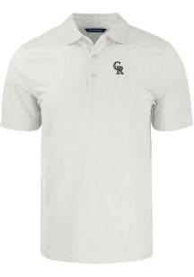Cutter and Buck Colorado Rockies White Pike Symmetry Big and Tall Polo