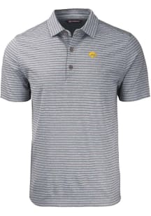 Cutter and Buck Iowa Hawkeyes Black Forge Heather Stripe Big and Tall Polo