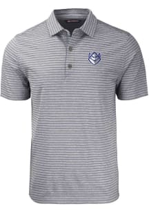 Cutter and Buck Saint Louis Billikens Black Forge Heather Stripe Big and Tall Polo