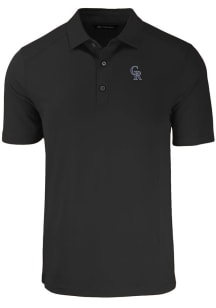 Cutter and Buck Colorado Rockies Mens Black Forge Short Sleeve Polo