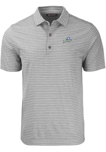 Cutter and Buck Florida Gulf Coast Eagles Grey Forge Heather Stripe Big and Tall Polo