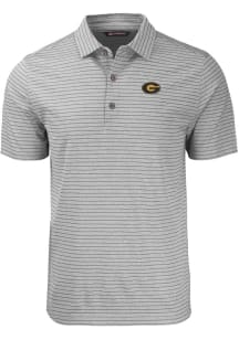 Cutter and Buck Grambling State Tigers Grey Forge Heather Stripe Big and Tall Polo