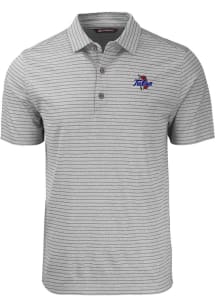 Cutter and Buck Tulsa Golden Hurricane Grey Forge Heather Stripe Big and Tall Polo