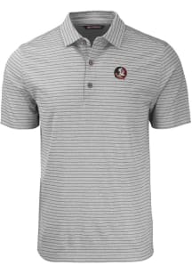 Cutter and Buck Florida State Seminoles Grey Forge Heather Stripe Big and Tall Polo