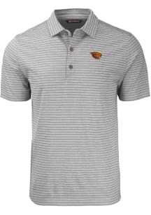 Cutter and Buck Oregon State Beavers Grey Forge Heather Stripe Big and Tall Polo