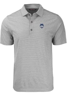 Cutter and Buck UConn Huskies Grey Forge Heather Stripe Big and Tall Polo