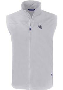Cutter and Buck Colorado Rockies Mens Grey Charter Sleeveless Jacket