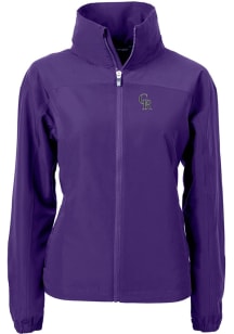 Cutter and Buck Colorado Rockies Womens Purple Charter Eco Light Weight Jacket