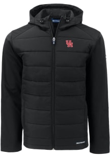 Cutter and Buck Houston Cougars Mens Black Evoke Hood Big and Tall Lined Jacket
