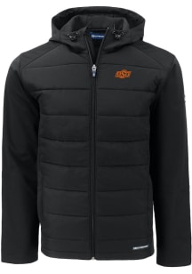 Cutter and Buck Oklahoma State Cowboys Mens Black Evoke Hood Big and Tall Lined Jacket