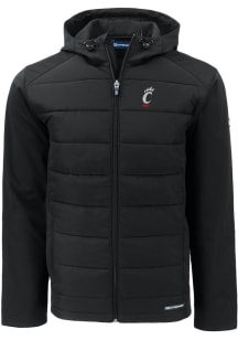 Cutter and Buck Cincinnati Bearcats Mens Black Evoke Hood Big and Tall Lined Jacket