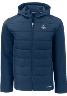 Cutter and Buck Arizona Wildcats Mens Navy Blue Evoke Hood Big and Tall Lined Jacket