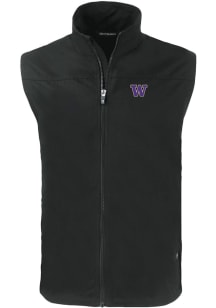 Cutter and Buck Washington Huskies Big and Tall Black Charter Mens Vest