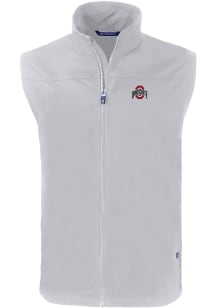 Cutter and Buck Ohio State Buckeyes Big and Tall Grey Solid Charter Mens Vest