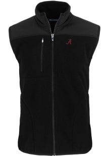 Cutter and Buck Alabama Crimson Tide Big and Tall Black Cascade Sherpa Mens Vest
