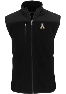 Cutter and Buck Appalachian State Mountaineers Big and Tall Black Cascade Sherpa Mens Vest