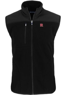Cutter and Buck Rutgers Scarlet Knights Big and Tall Black Cascade Sherpa Mens Vest
