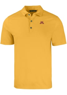 Cutter and Buck Minnesota Golden Gophers Mens Gold Forge Short Sleeve Polo