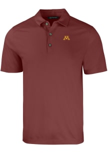 Cutter and Buck Minnesota Golden Gophers Mens Maroon Forge Short Sleeve Polo