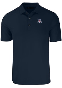 Cutter and Buck Arizona Wildcats Mens Navy Blue Forge Short Sleeve Fashion Polo