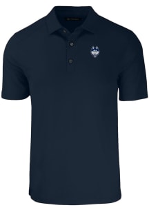 Cutter and Buck UConn Huskies Mens Navy Blue Forge Short Sleeve Polo