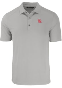 Cutter and Buck Houston Cougars Mens Grey Forge Recycled Short Sleeve Polo