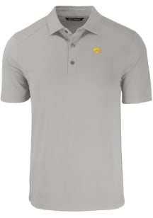 Cutter and Buck Iowa Hawkeyes Mens Grey Forge Recycled Short Sleeve Polo