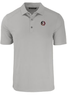 Cutter and Buck Florida State Seminoles Mens Grey Forge Short Sleeve Polo