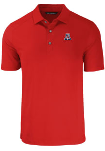 Cutter and Buck Arizona Wildcats Mens Red Forge Eco Stretch Short Sleeve Fashion Polo