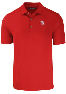 Cutter and Buck Houston Cougars Mens Red Forge Short Sleeve Polo