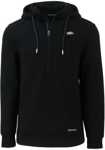 Cutter and Buck Arkansas Razorbacks Mens Black Roam Long Sleeve Hoodie