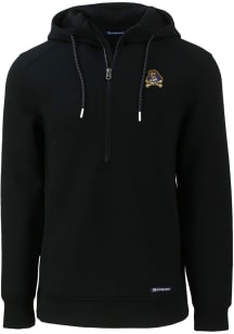 Cutter and Buck East Carolina Pirates Mens Black Roam Long Sleeve Hoodie