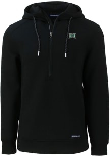 Cutter and Buck Hawaii Warriors Mens Black Roam Long Sleeve Hoodie