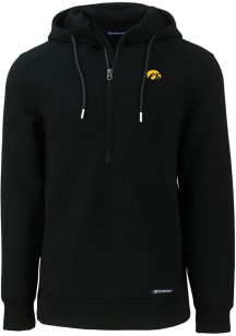 Cutter and Buck Iowa Hawkeyes Mens Black Roam Long Sleeve Hoodie