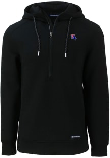 Cutter and Buck Louisiana Tech Bulldogs Mens Black Roam Long Sleeve Hoodie