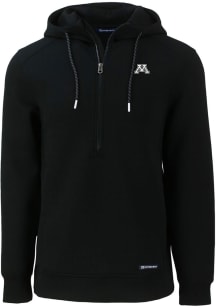 Cutter and Buck Minnesota Golden Gophers Mens Black Roam Long Sleeve Hoodie
