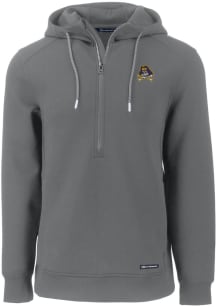 Cutter and Buck East Carolina Pirates Mens Grey Roam Long Sleeve Hoodie