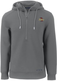 Cutter and Buck Tulsa Golden Hurricane Mens Grey Roam Long Sleeve Hoodie