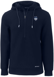 Cutter and Buck UConn Huskies Mens Navy Blue Roam Long Sleeve Hoodie