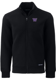 Cutter and Buck Washington Huskies Mens Black Roam Light Weight Jacket