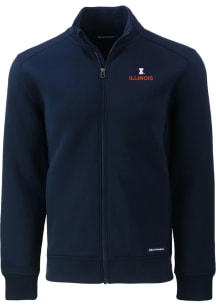 Cutter and Buck Illinois Fighting Illini Mens Navy Blue Roam Light Weight Jacket