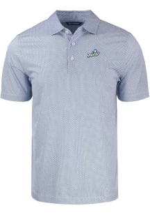 Cutter and Buck Florida Gulf Coast Eagles Mens Blue Pike Symmetry Short Sleeve Polo