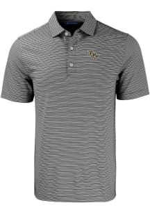 Cutter and Buck UCF Knights Mens Black Forge Double Stripe Short Sleeve Polo